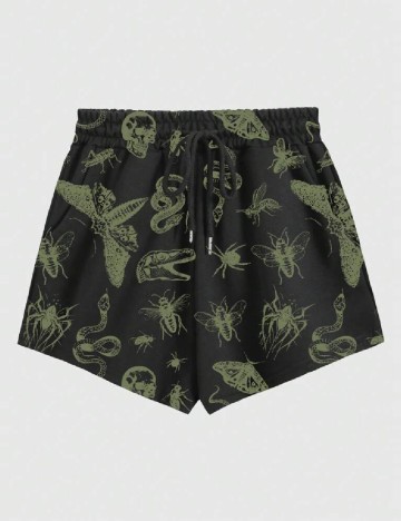 
						Pantaloni scurti Romwe, negru