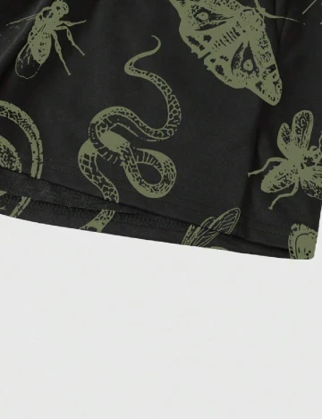 Pantaloni scurti Romwe, negru