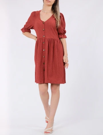 Rochie scurta Vero Moda, caramiziu