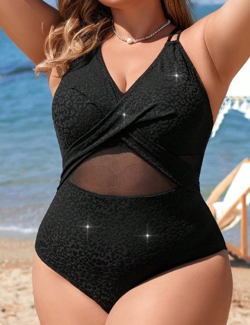 
						Costum de baie SHEIN CURVE, negru