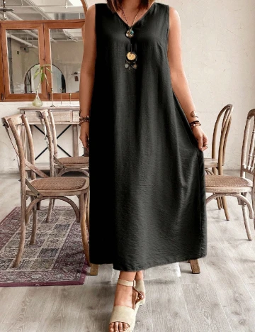 Rochie lunga SHEIN CURVE, negru Negru