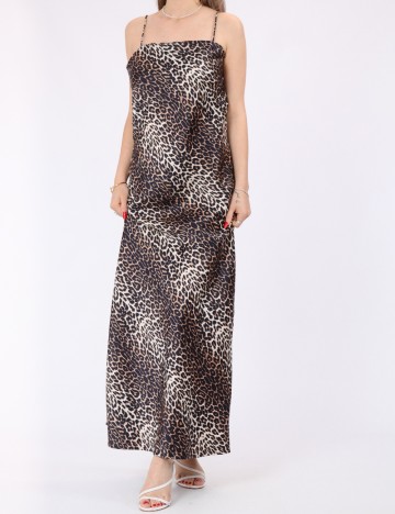 Rochie lunga Pieces, animal print