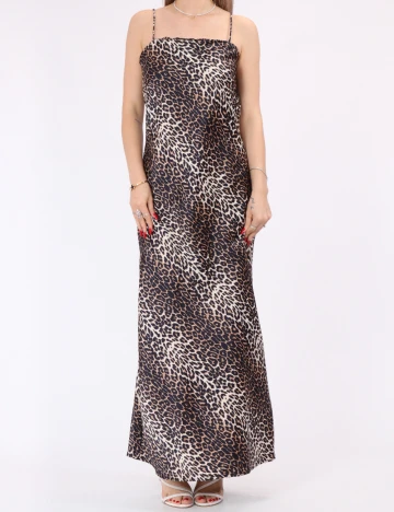 Rochie lunga Pieces, animal print