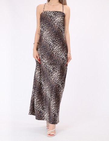 
						Rochie lunga Pieces, animal print