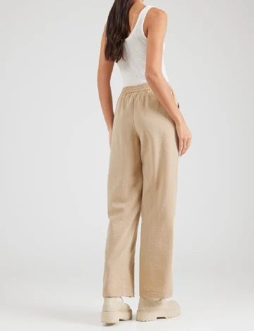 Pantaloni Pieces, crem Crem
