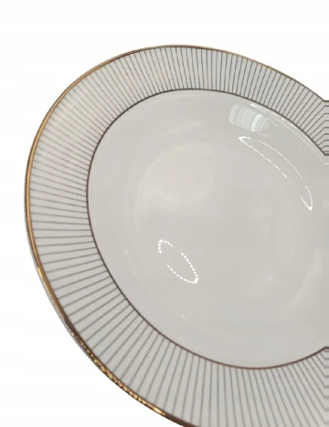 Farfurie Amely Jones, ecru Alb