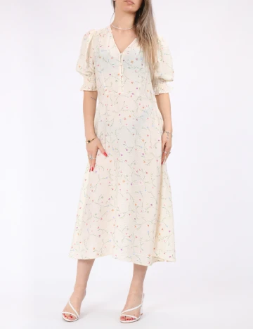 Rochie medie Vero Moda, crem