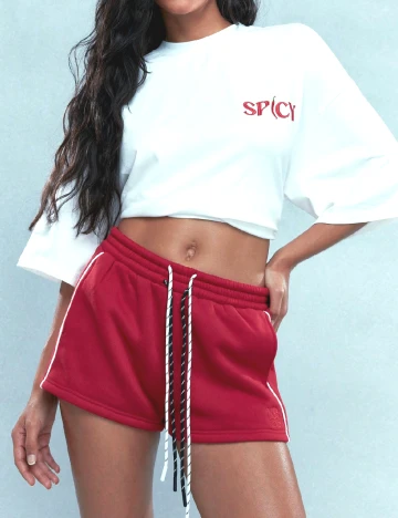 Pantaloni scurti Missguided, rosu Rosu