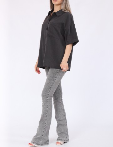 Camasa Pieces, gri inchis