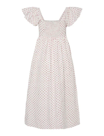 Rochie medie Pieces, alb