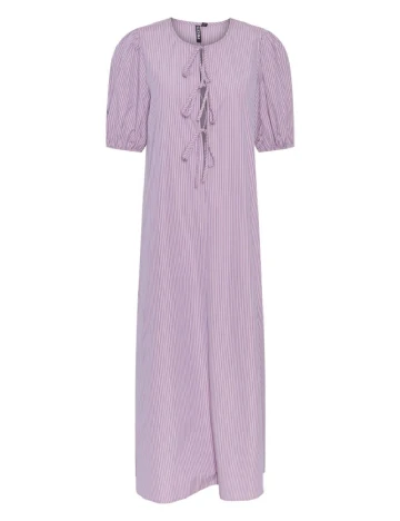 Rochie lunga Pieces, roz/albastru