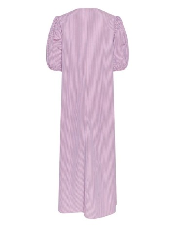 Rochie lunga Pieces, roz/albastru