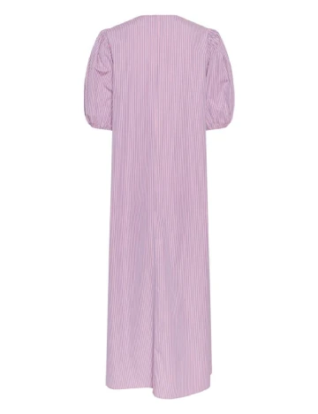 Rochie lunga Pieces, roz/albastru