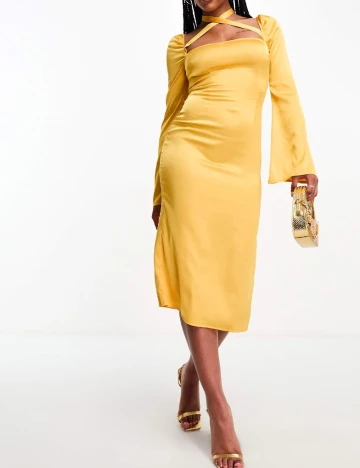 Rochie medie Public Desire, galben Galben