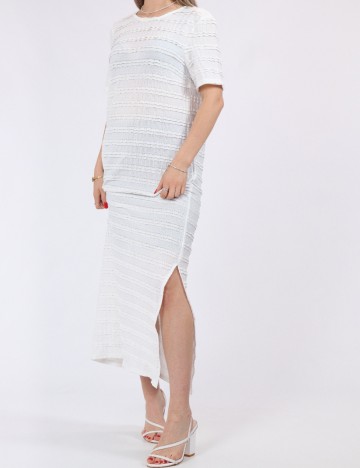 Rochie lunga Pieces, alb