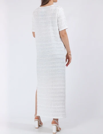 Rochie lunga Pieces, alb