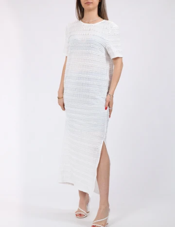 Rochie lunga Pieces, alb