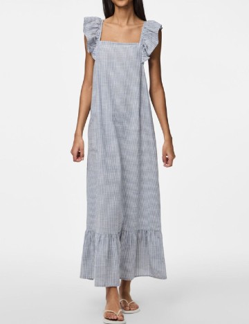 
						Rochie lunga Pieces, albastru