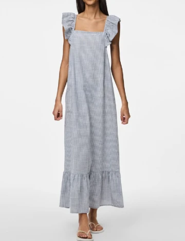 Rochie lunga Pieces, albastru