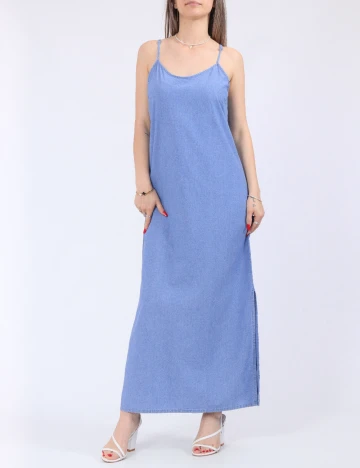 Rochie lunga Pieces, albastru