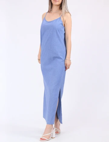 Rochie lunga Pieces, albastru
