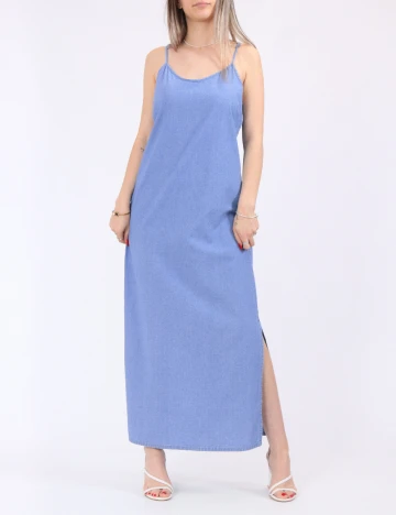 Rochie lunga Pieces, albastru