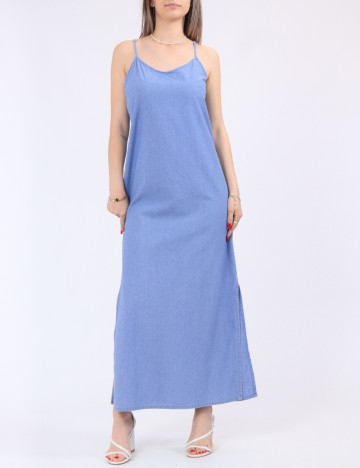Rochie lunga Pieces, albastru