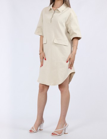 Rochie scurta Pieces, bej