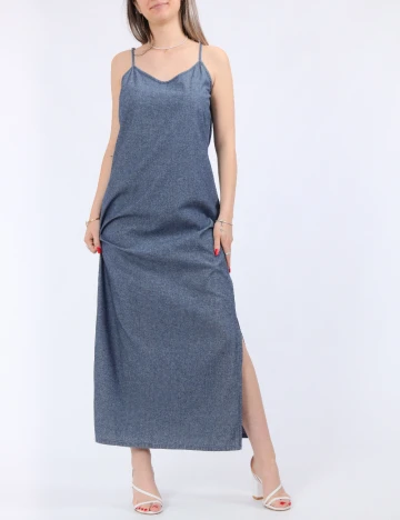 Rochie lunga Pieces, albastru