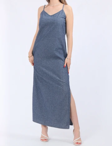 Rochie lunga Pieces, albastru
