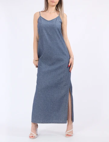 Rochie lunga Pieces, albastru