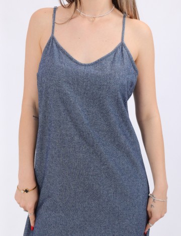 Rochie lunga Pieces, albastru