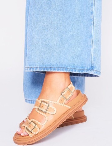 Sandale PRETTYLITTLETHING, maro