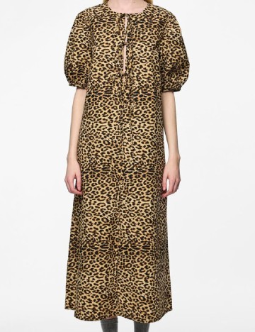 
						Rochie lunga Pieces, animal print