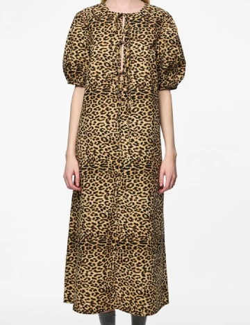Rochie lunga Pieces, animal print