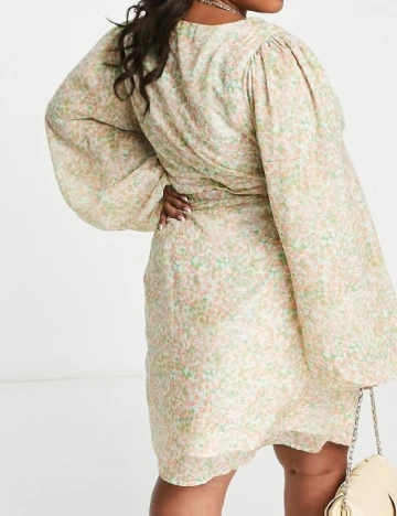 Rochie scurta Pretty Lavish Curve, floral print Floral print