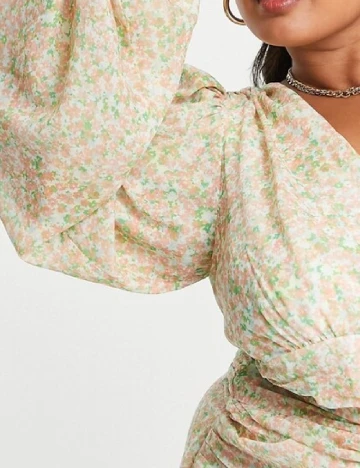 Rochie scurta Pretty Lavish Curve, floral print Floral print