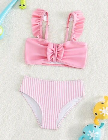 Costum de baie Shein Kids, roz Roz