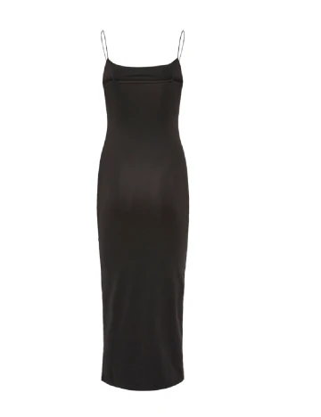 Rochie lunga Pieces, negru