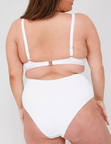 Costum de baie Ivory Rose, alb Alb