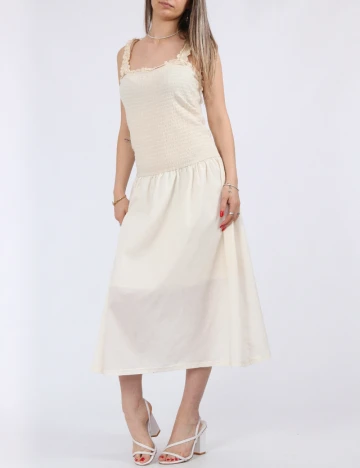 Rochie medie Vero Moda, crem