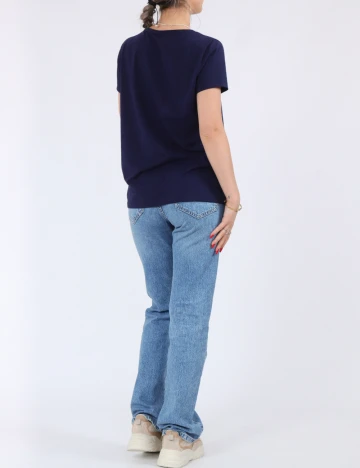 Tricou Pieces, bleumarin Albastru
