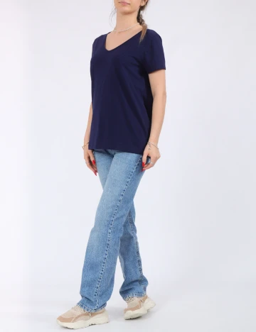 Tricou Pieces, bleumarin Albastru