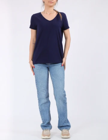 Tricou Pieces, bleumarin Albastru