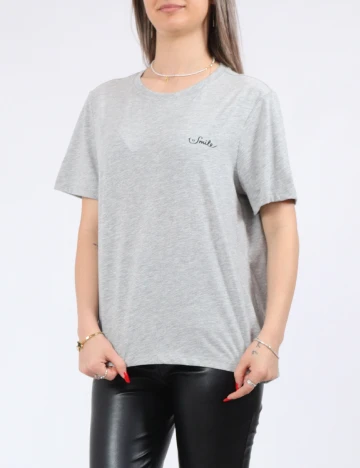 Tricou Pieces, gri Gri
