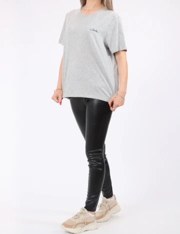 Tricou Pieces, gri Gri