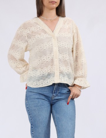 
						Camasa Pieces, crem
