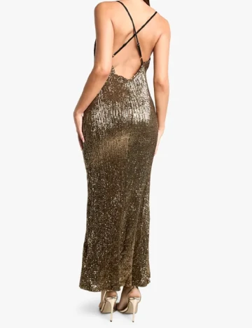 Rochie lunga Boohoo, auriu