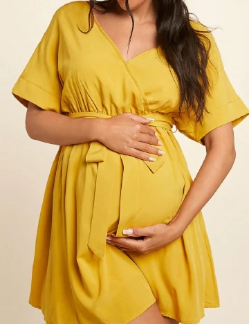 Rochie scurta SHEIN Maternity, galben