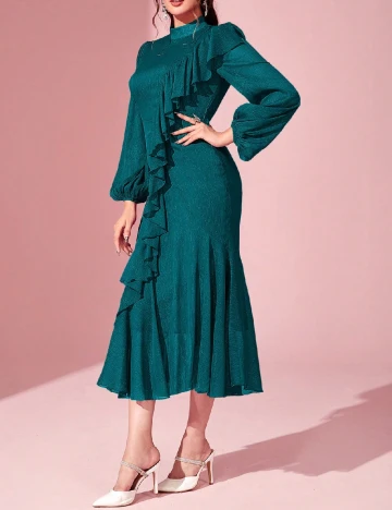 Rochie medie SHEIN, turcoaz Verde